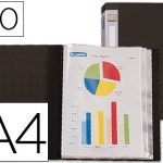 CARPETA ESCAPARATE A4 40 FUNDAS NEGRA